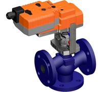 Belimo Vanne à Globe 3 Voies DN40 Bride Course de 15mm Kvs25 24VAC/DC 35s MP-Bus 0-10/2-10V 500N IP54 H740R/LVC24A-MP-TPC