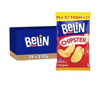 BELIN - 24 Sachets de Chipster 150g - Sans Colorant* Sans Arôme Ajouté - A Partager entre Amis ou en Famille pour l'Apéro - Lot de 24x150g