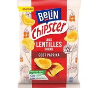 BELIN - CHIPSTER AUX LENTILLES CORAIL GOÛT PAPRIKA 80G - LOT DE 5