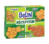 BELIN - Crackers Assortiment Réception, Assortiment Apéritif Savoureux, 380g - Lot De 4