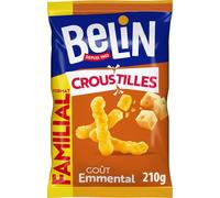 BELIN - Croustilles Gourmandes Emmental Party, Sachet 210G - Lot de 4