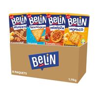 BELIN - La Boîte Appéritif 9, Crackers Feuilleté Emmental, Crackers Triangolini, Crackers Minizza Tomate, Crackers Monaco Emmental
