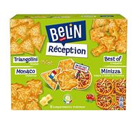 Belin Réception - Assortiment de Biscuits Apéritifs - Crackers Salés Cuits au Four - Mélange de 4 Variétés - 760 g