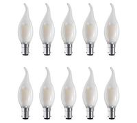 BELINGGO Ampoule Baillonette LED B15 Dimmable C35 4W Ampoules Baïonnette Filament Flamme Petit Culot 4W Équivalant 40W B15d Ampoule Baionnette Lumière Blanc Chaud 2700K, Lot de 10