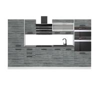 Belini Cuisine Equipee Complete MILA Muebles de Cuisine Complets - 300 cm. Sans Plan de Travail, chêne glamour
