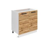 BELINI Meuble Cuisine Bas avec Plan de Travail SD, Meubles de Cuisine - Taille: 51,6x80x85 cm, 2 Portes, Couleur: chêne wotan