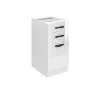 BELINI Meuble Cuisine Bas sans Plan de Travail SDSZ, Meubles de Cuisine - T: 51,6x40x82 cm, 2 Tiroirs, 1 Porte, blanc très brillant