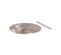BELISSAM Disque d’adaptation en acier pour plaques à induction avec poignée de sécurité amovible et 4 pieds isolants anti-surchauffe - 20 cm