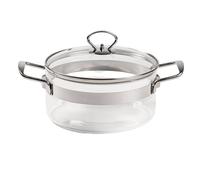 Belissam - Faitout en Verre Borosilicate 2,5L Avec Couvercle - Ø20 cm - Cuisson Saine Sans PTFE Ni PFOA - Tous Feux (Induction avec Disque MC60090) - Four 180°C