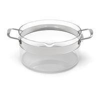 Belissam - Faitout en Verre Borosilicate 4,2L avec Couvercle - Ø24 cm - Cuisson Saine Sans PTFE ni PFOA - Tous Feux (Induction avec Disque MC60090) - Four 180°C