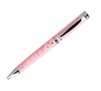 BELIUS Stylo belle aluminium couleur rose design argenté relief encre bleue boîte design.