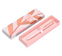 BELIUS Stylo Macaron Blis forme hexagonale Couleur rose/bleu et doré Encre bleue Boîte de design