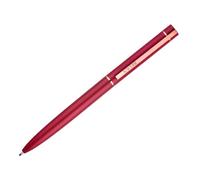 BELIUS Stylo rose aluminium couleur beige clair or rose encre bleue boîte design.