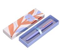 BELIUS Stylo rose aluminium lavande/or rose encre bleue boîte design