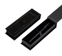 BELIUS Stylo turbo aluminium couleur noire encre bleue boîte design