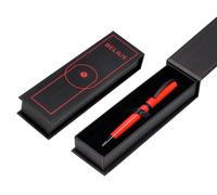 BELIUS Stylo turbo aluminium couleur rouge et noir encre bleue boîte design