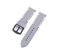 Belivceng Bracelet de montre classique en cuir, bracelet facile à changer grâce à ses barrettes à ressort à dégagement rapide, tailles 20 mm et 22 mm,Gris,26 mm