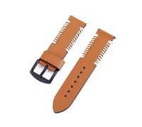 Belivceng Bracelet de montre classique en cuir, bracelet facile à changer grâce à ses barrettes à ressort à dégagement rapide, tailles 20 mm et 22 mm,Brun clair,26 mm