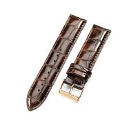 Belivceng Bracelet de montre en cuir à motif bambou, résistant à l'eau, avec boucle en métal, pour femmes et hommes, tailles de 14 mm à 22 mm,B Rose brune,18 mm