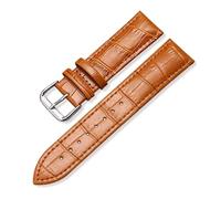 Belivceng Bracelet de montre en cuir à motif nœud de bambou, accessoire de remplacement durable, 12 mm à 24 mm,Brun clair,12 mm