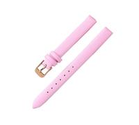 Belivceng Bracelet de montre en cuir fait main, bracelet fin avec boucle ardillon, pour hommes et femmes, tailles de 8 mm à 22 mm,Or rose,18 mm