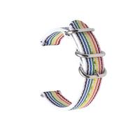 Belivceng Bracelet de montre en nylon tissé à dégagement rapide avec boucle à anneau pour montres connectées - 20 mm, 22 mm, 24 mm,Blanc C-S,22 mm