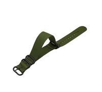 Belivceng Bracelet de montre en toile nylon avec boucle en acier noir à cinq anneaux - Bracelet de rechange 18 mm, 20 mm, 22 mm, 24 mm,Vert,24 mm