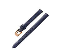Belivceng Bracelet de montre fin en cuir véritable, motif lézard, pour femme, bracelet de remplacement de 8 à 16 mm,Bleu - Rose,8 mm