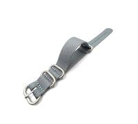 Belivceng Bracelet de montre monobloc en toile tissée avec boucle en acier fin - Bracelet universel 18 mm, 20 mm, 22 mm, 24 mm,Gris,18 mm