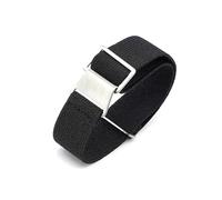 Belivceng Bracelet en nylon tissé élastique style parachute avec boucle en acier inoxydable - Bracelet 18 mm, 20 mm, 22 mm, 24 mm,Noir,24 mm