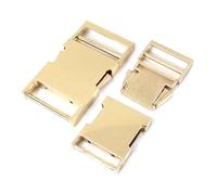 Belivceng Lot de 10 boucles de déverrouillage pour sangles de sac à dos, mousqueton latéral en métal pour colliers d'animaux et sangles, accessoires de bricolage,Or clair,38 mm