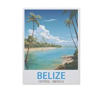 Belize Amérique Centrale,Puzzle en Bois 1000 Pièce Classique Adultes Puzzles Enfants Apprentissage Assembler des Jouets(75x50cm)-FH9