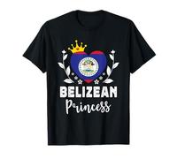 Belizean Princess Belize Flag Proud Belizean Girl T-Shirt