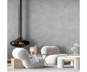 Belka B50 Papier peint gris brillant, pur coton et pierre de mica minérale, autocollant, isolation thermique et acoustique, moderne et élégant, à faire soi-même, écologique et naturel, env. 3 m²