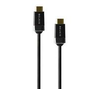 Belkin Câble HDMI High Speed – HDMI (M) vers HDMI (M) – 2 m – 4K – Connecteurs plaqués or – Noir
