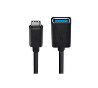 Belkin 3.0 USB-C to USB-A Adapter - Adaptateur USB - USB-C (M) reversible pour USB type A (F) - USB 3.0 - 3 A - noir