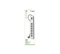 Belkin 6 Outlet Power Surge Protector - Protection contre les surtensions - connecteurs de sortie : 6 - Allemagne