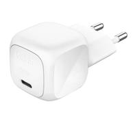 Belkin BoostCharge Chargeur USB-C Rapide Cubic (Prise USB C de 20 W, pour Apple iPhone 16, 16 Plus, 16 Pro, 15 Pro Max ou Version ultérieure, Samsung Galaxy S24, iPad, AirPods, etc., Blanc)