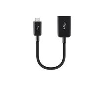 Belkin - Adaptateur micro USB Mâle vers USB-A Femelle pour Smartphones et Tablettes Android - Noir