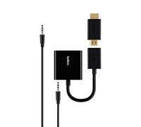 Belkin - Adaptateur Universel VGA vers HDMI avec Port Micro-USB - Noir