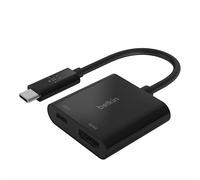 Belkin Adaptateur USB-C vers HDMI + recharge (prise en charge de la vidéo 4K UHD, alimentation Passthrough jusqu’à 60 W pour les appareils connectés, adaptateur HDMI pour MacBook Pro)