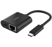 Belkin Adaptateur USB-C vers Ethernet Connect - Gigabit 10/100/1000 Mbits - 100 W - Noir