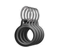 Belkin Anneau de protection avec attache en métal (protection pour AirTag, accessoire résistant aux rayures, Noir, Pack de 4) Pour Écouteur, Sac