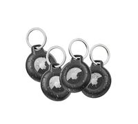 Belkin Anneau de Protection étanche avec Attache en métal pour AirTag (Protection Durable et antirayure, pour Porte-clés, Colliers d'animaux domestiques, Bagages, Sacs à Dos, etc. Noir, Pack de 4)