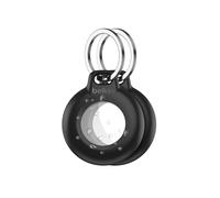 Belkin Anneau de Protection étanche avec Attache en métal pour AirTag (Protection Durable et antirayure, pour Porte-clés, Colliers d'animaux domestiques, Bagages, Sacs à Dos, etc. Noir, Pack de 2)