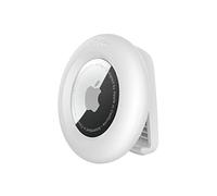 Belkin Apple AirTag Secure Holder with Clip - AirTag Holder - Durable Scratch Resistant AirTag Case - Apple Air Tag Case with Spring Loaded Clip - Attach to Backpack, Clothing, and Luggage - White