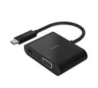 Belkin Adaptateur USB-C vers VGA + charge – USB-C mâle pour HD-15, 1080p, USB-PD 60W, noir