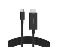 Belkin AVC012BT2MBK : Câble USB Type-C vers HDMI 2.1 Mâle-Mâle 2m Noir, 8K HDR10+ (7680x4320)@60Hz, 4K@144Hz, HDCP 2.2, DisplayPort Alternate Mode