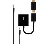 Belkin B2B137-BLK HDMI / VGA Adaptateur [1x HDMI femelle - 1x VGA femelle, Jack femelle 3.5 mm] noir 10.00 cm