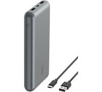 Belkin Batterie externe BoostCharge 10000 mAh – 15 W, USB‑C + 2× USB‑A, Gris sidéral